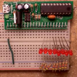 attiny2313 rev 1.0 Bread Board