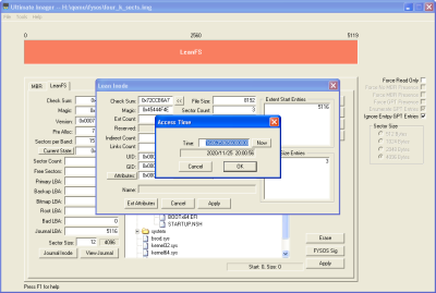 Screenshot of the LEAN file system GUI using Ultimate